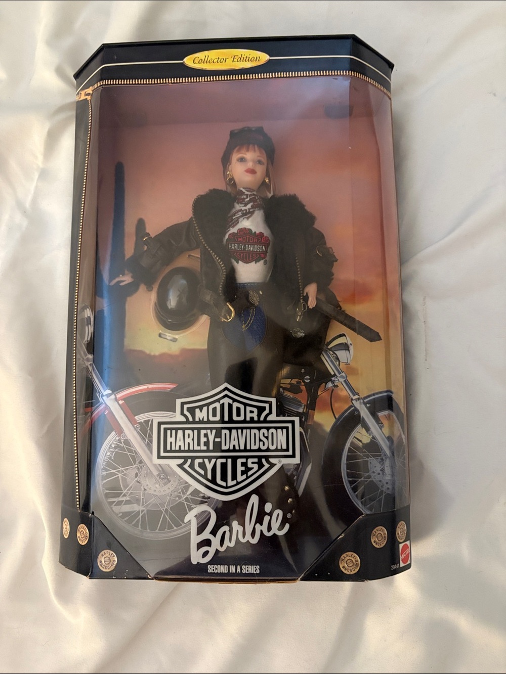 Barbie Harley-Davidson Doll in Black and White Outfit